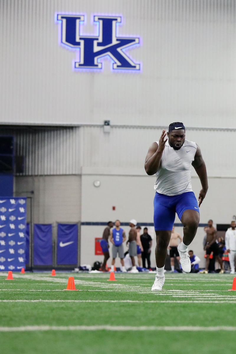 George Asafo-Adjei.

Pro Day for UK Football.

Photo by Quinn Foster | UK Athletics