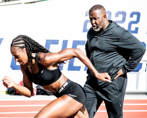 Lonnie Greene. Alexis Holmes.

Shake out.

NCAA Track and Field Outdoor Championships.

Photo by Chet White | UK Athletics