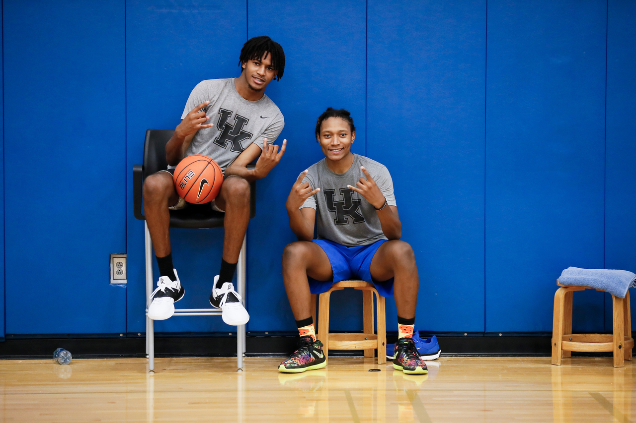 Daimion Collins. TyTy Washington.

Summer practice.

Photo by Chet White | UK Athletics