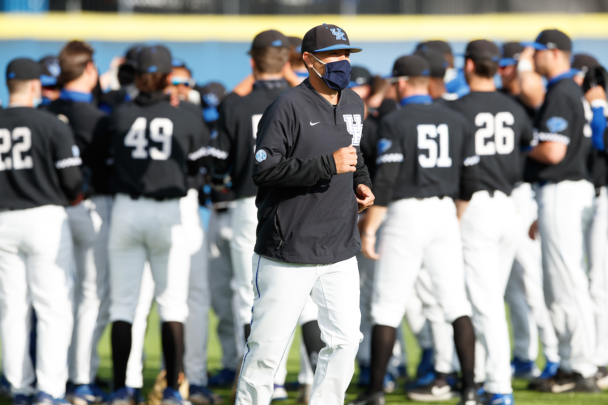 Coach Nick Mingione.

Kentucky loses to Alabama 10-1.

Photo by Elliott Hess | UK Athletics