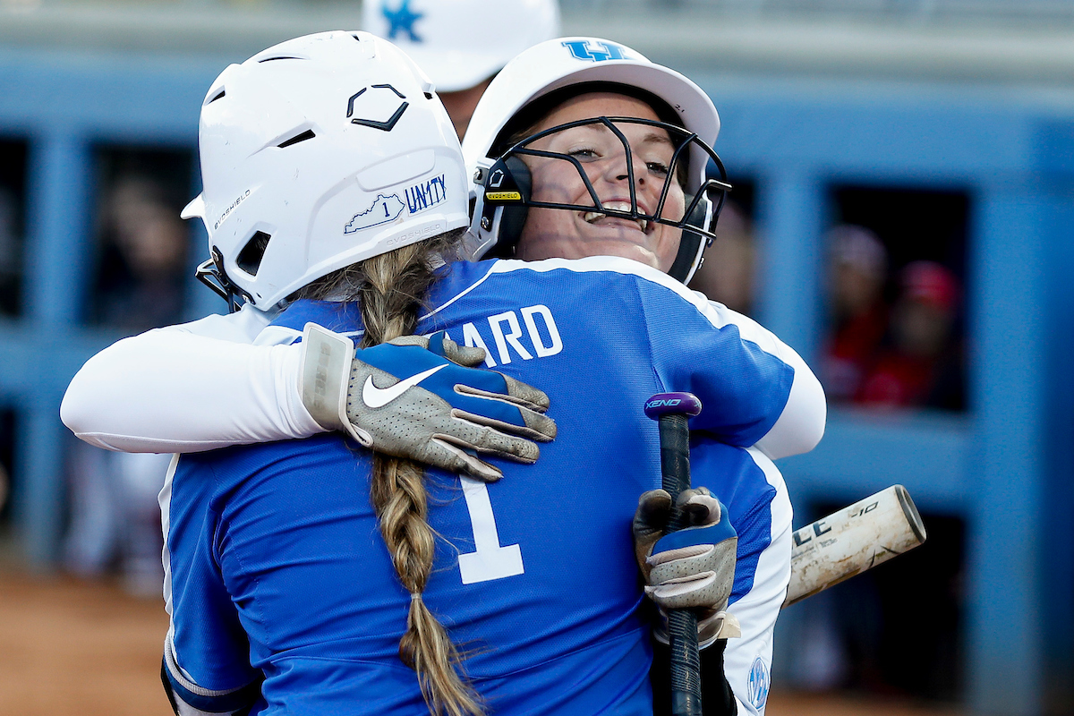 Miranda Stoddard. Erin Coffel.

Kentucky beat Louisville 6-5.

Photo by Chet White | UK Athletics