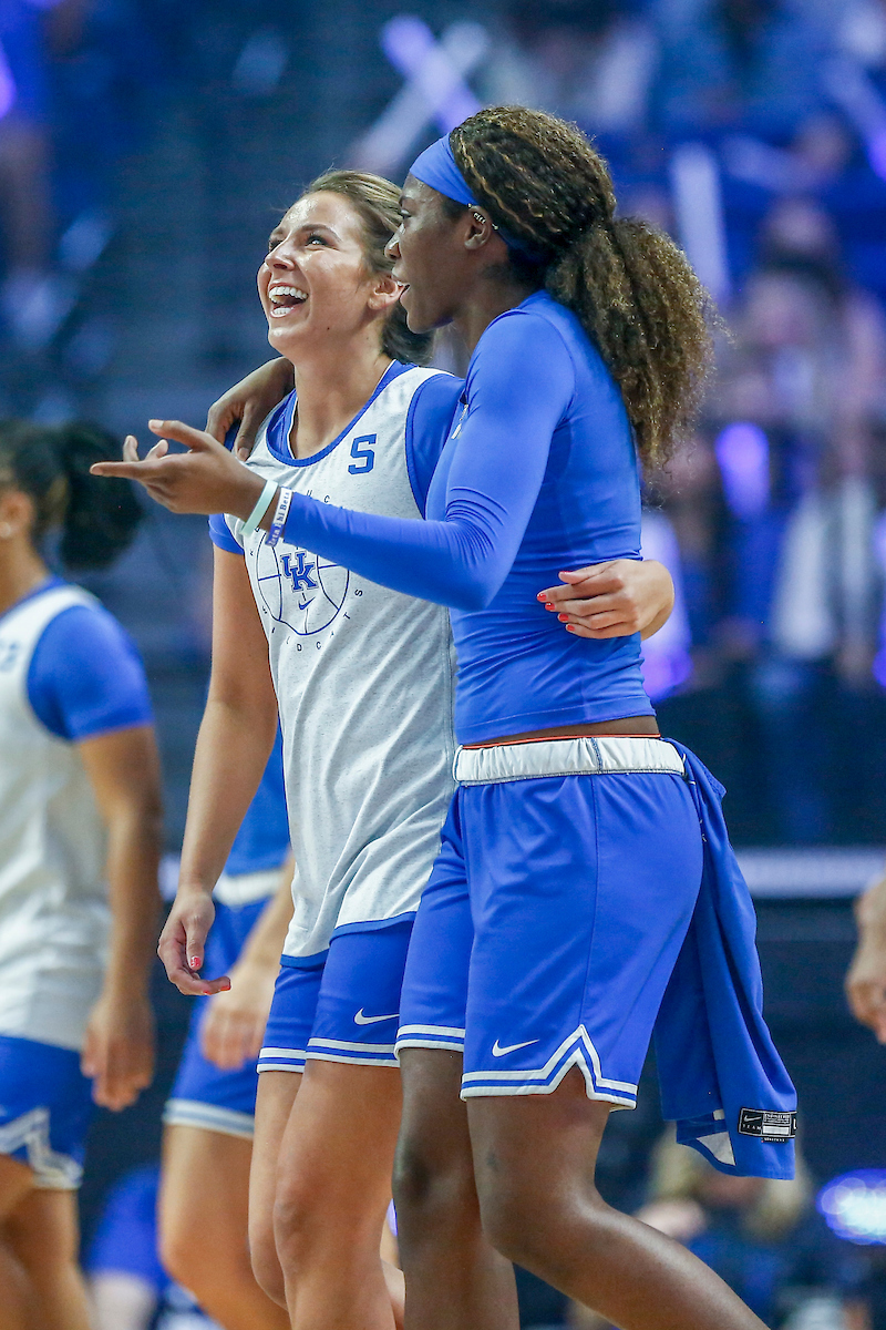Blair Green and Rhyne Howard.

Big Blue Madness.

Photo by Sarah Caputi | UK Athletics