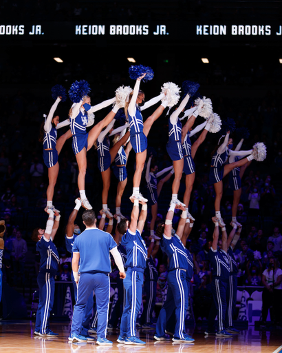 Cheerleaders.

Kentucky beat Central Michigan 85-57.

Photo by Elliott Hess | UK Athletics