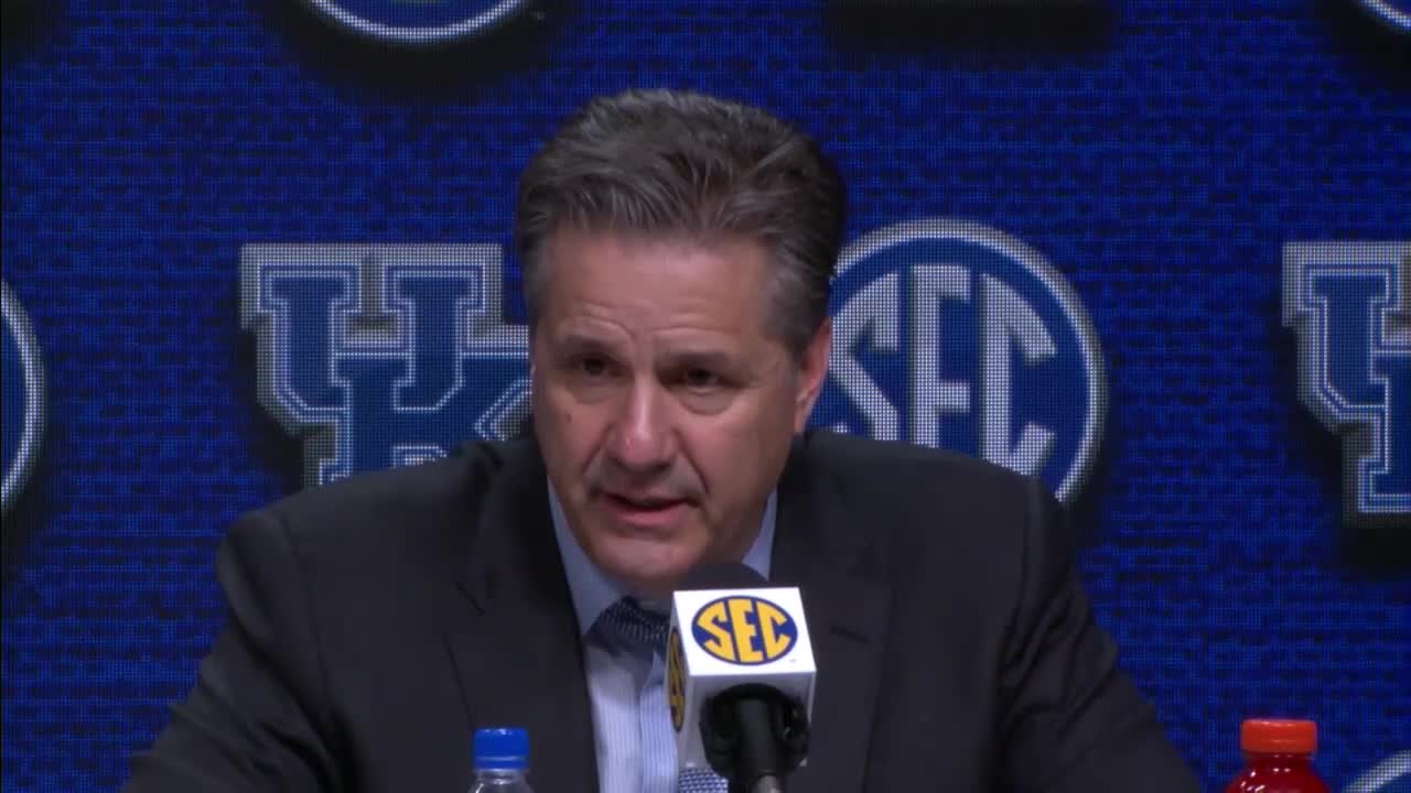 MBB: Coach Calipari, Washington, and Johnson - Tennessee Postgame