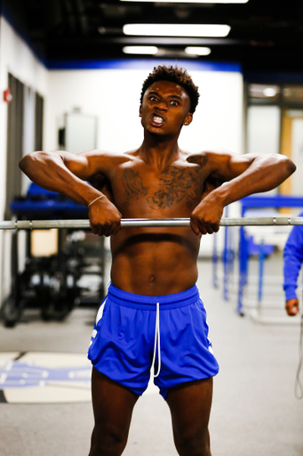 Ashton Hagans. 

The Kentucky men's basketball team works out in their training facility during the summer. 

Photo by Eddie Justice | UK Athletics