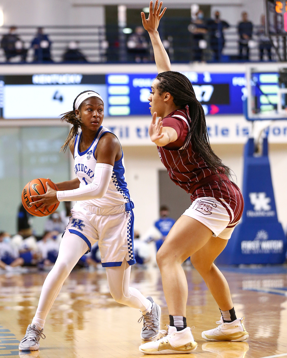 Robyn Benton.

Kentucky loses to South Carolina 59-50.

Photo by Grace Bradley | UK Athletics
