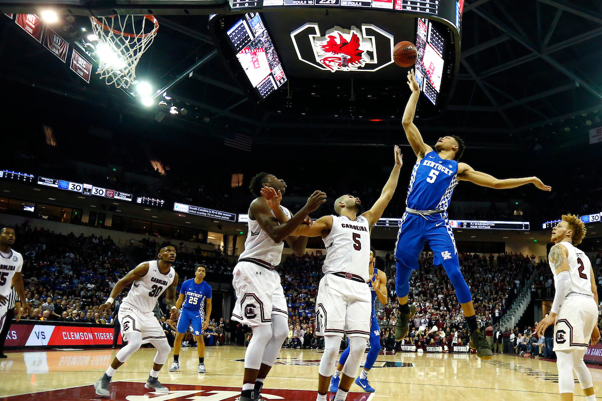Kevin Knox.

The University of Kentucky men?s basketball falls to South Carolina 76-68 on Wednesday, 
January 16th, 2018, at Colonial Life Arena in Columbia, SC.

Photo by Quinn Foster I UK Athletics