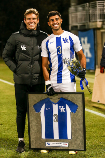 Lucca Rodrigues, Josh Öldroyd.

Kentucky MSOC Recognizes 14 Seniors.

Photo by Grace Bradley | UK Athletics