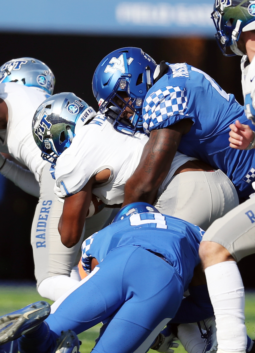 Josh Paschal

UK Football beats MTSU 34-23 on Senior Day at Kroger Field. 

Photo by Britney Howard | UK Athletics