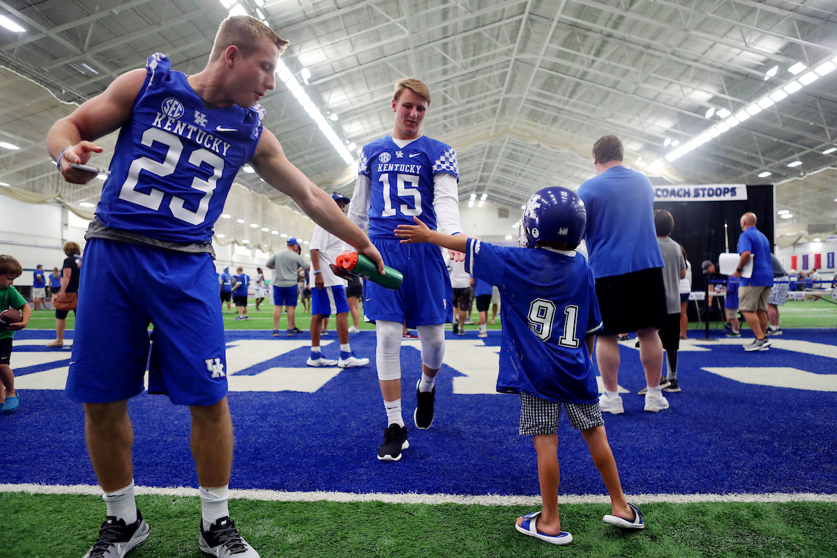 Brayden Berezowiz, KOLBE LANGHI
The Football Team Fan Day on Saturday, August 4,  2018. 

Photo by Britney Howard | UK Athletics