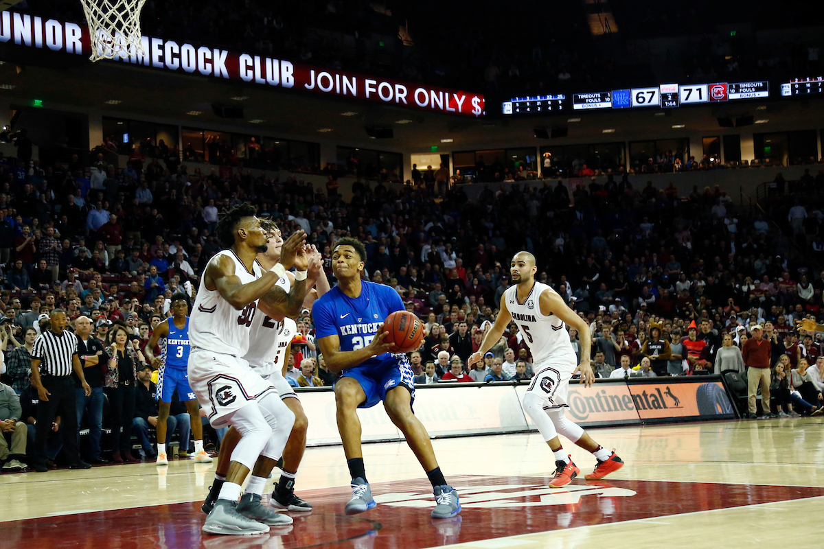 PJ Washington.

The University of Kentucky men?s basketball falls to South Carolina 76-68 on Wednesday, 
January 16th, 2018, at Colonial Life Arena in Columbia, SC.

Photo by Quinn Foster I UK Athletics