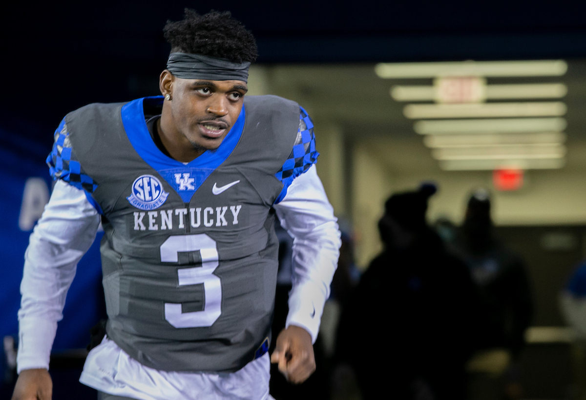 Terry Wilson. 

Kentucky beats South Carolina, 41-18. 

Photo By Barry Westerman | UK Athletics