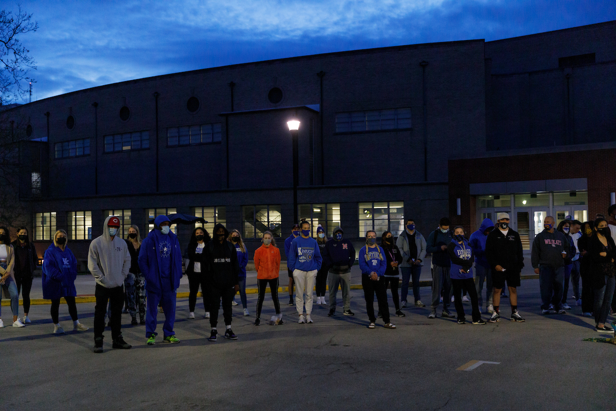 Terrence Clarke candlelight vigil.

Photo by Elliott Hess | UK Athletics