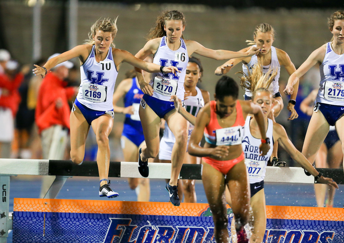 during the Pepsi Florida Relays at James G. Pressly Stadium on Friday, March 29, 2019 in Gainesville, Fla. (Photo by Matt Stamey)