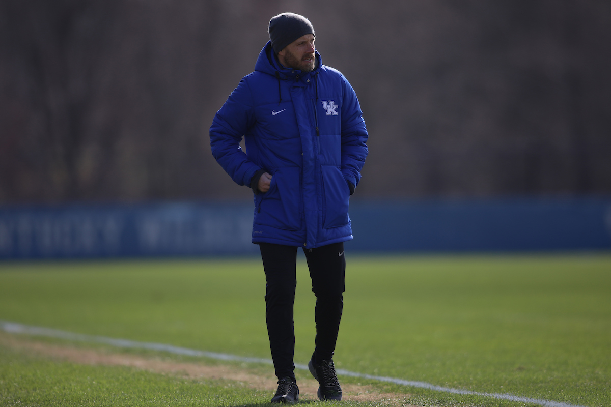 Johan Cedergren.

Kentucky men's soccer in action against Louisville City FC.

Photo by Quinn Foster | UK Athletics