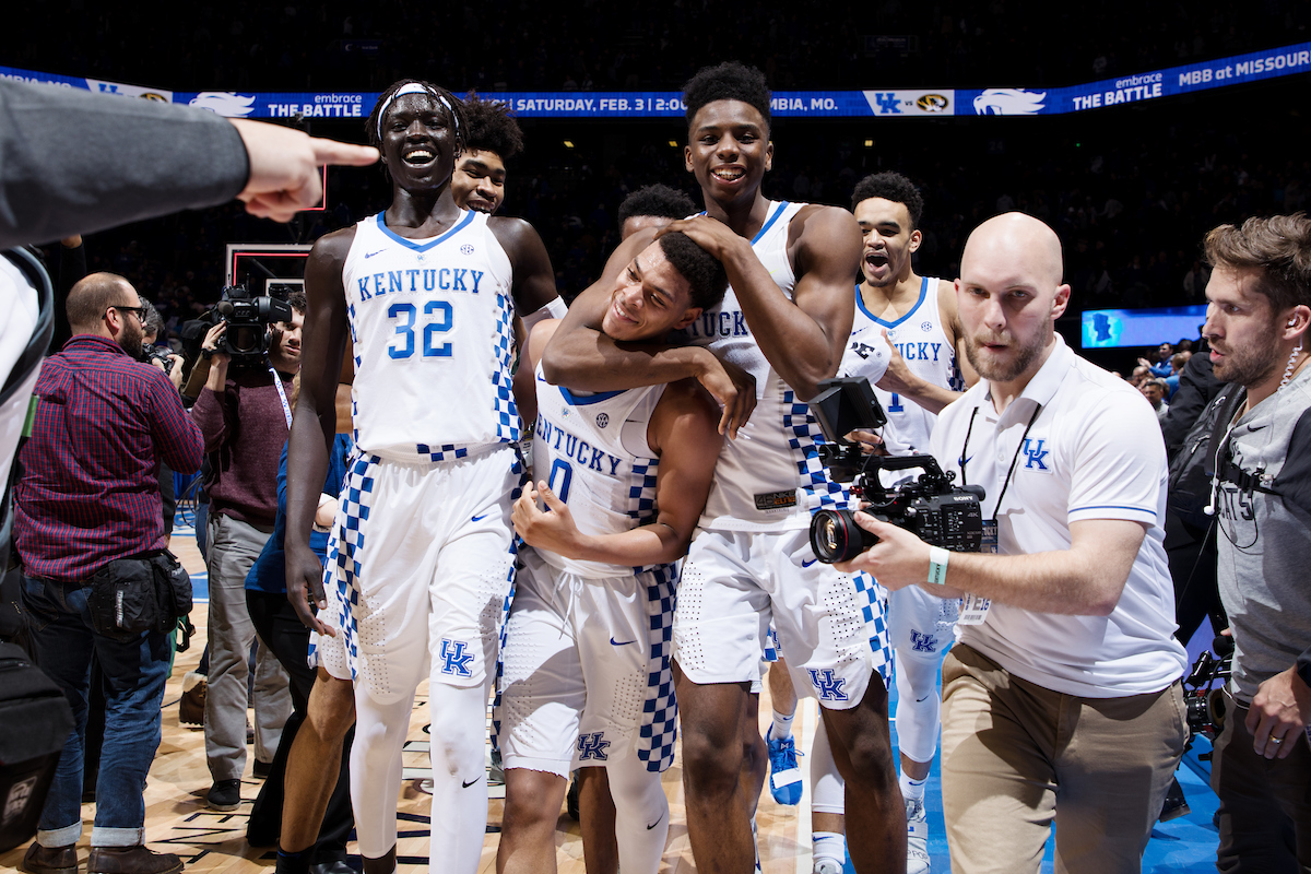 Quade Green. Team.

The University of Kentucky men's basketball team beats Vanderbilt 83-81 on Tuesday, January 30, 2018 at Rupp Arena in Lexington, Ky.

Photo by Elliott Hess | UK Athletics