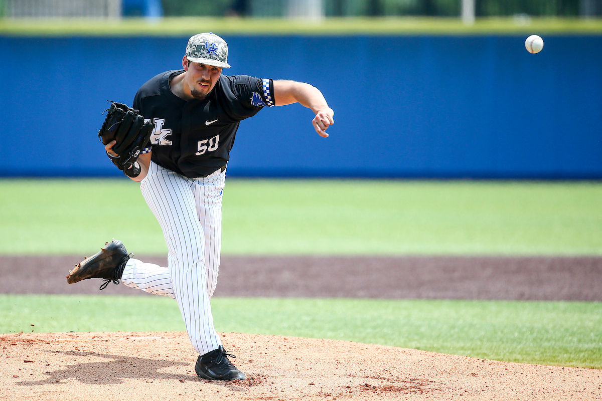 Mason Hazelwood.

Kentucky beats Auburn 6-3.

Photo by Sarah Caputi | UK Athletics