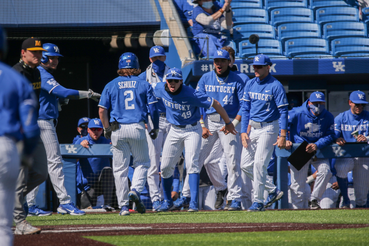 Austin Schultz and Austin Strickland.

Kentucky beats Mizzou 5 - 4.

Photo by Sarah Caputi | UK Athletics