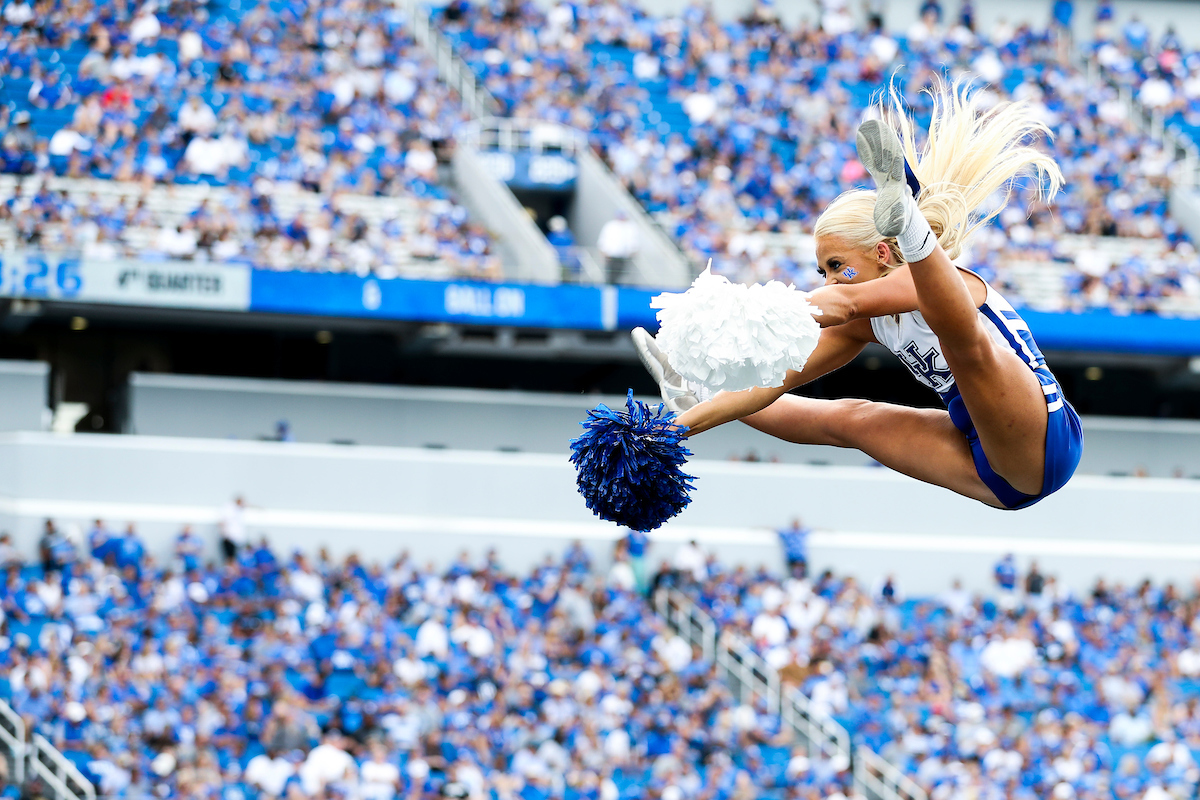Cheerleader.

UK beats UTC, 28-23.

Photos by Chet White | UK Athletics