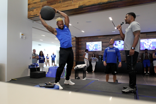 Mike Edwards. Jon Hill. Mark Hill.

Women's clinic hosted by Kentucky Football on July 28th, 2018 at Kroger Field in Lexington, Ky.

Photo by Quinlan Ulysses Foster I UK Athletics