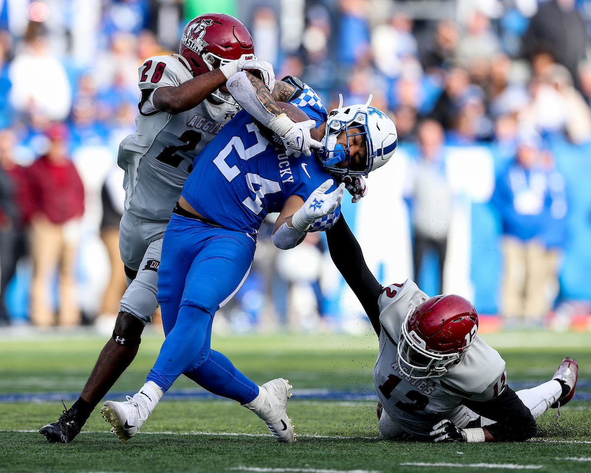 Chris Rodriguez Jr.

Kentucky beat New Mexico State 56-16.

Photos by Chet White | UK Athletics