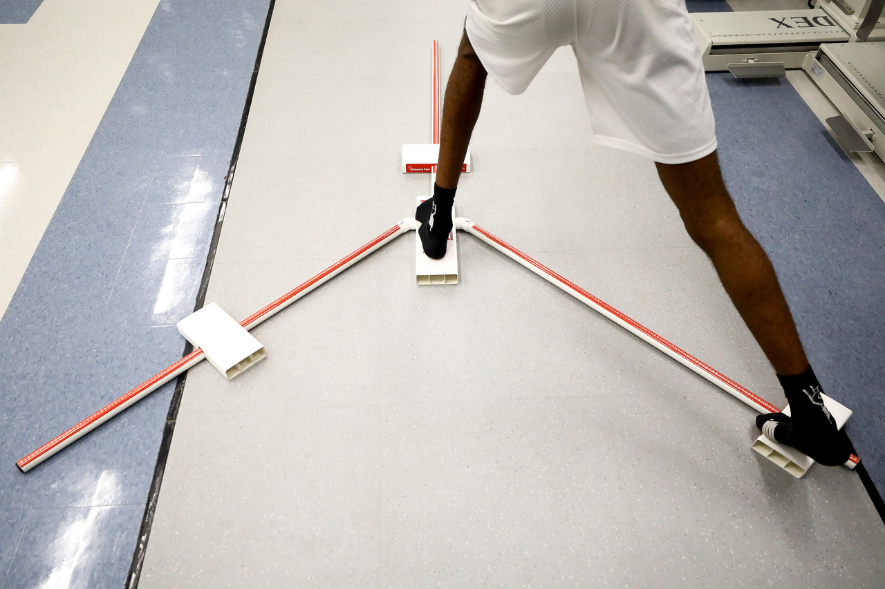 Daimion Collins.

The UK men's basketball team at the University of Kentucky Sports Medicine Research Institute. 

Photo by Chet White | UK Athletics