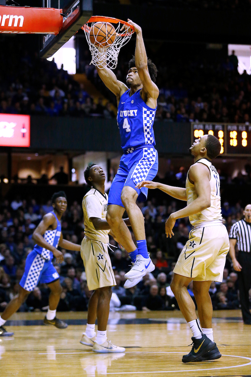 Nick Richards. 

The University of Kentucky men's basketball team beat Vanderbilt 74-67 at Memorial Gymnasium in Nashville, TN., on Saturday, January 13, 2018.

Photo by Chet White | UK Athletics