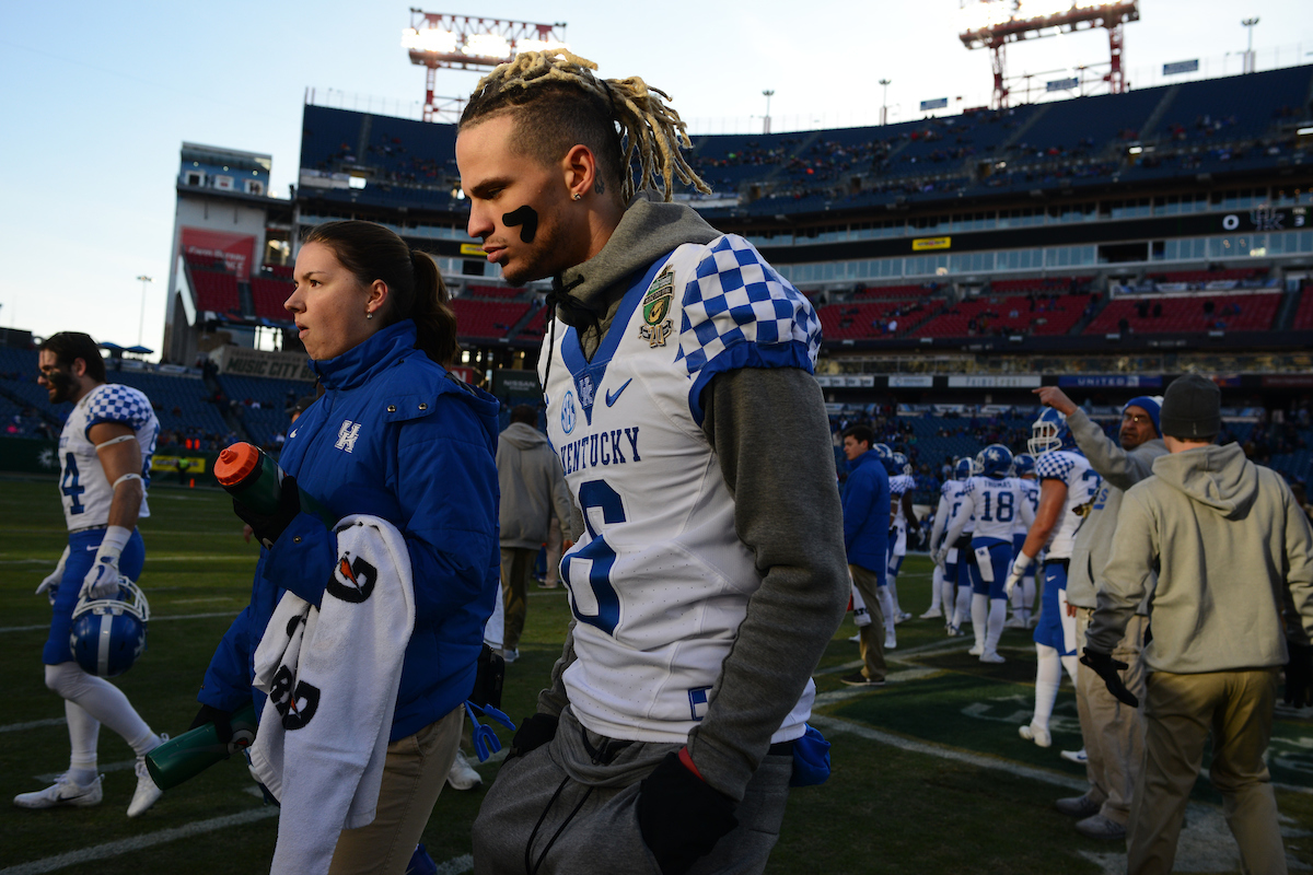 Blake Bone

The University of Kentucky football team falls to Northwestern 23-24 in the Music City Bowl on Friday, December 29, 2017, at Nissan Field in Nashville, Tn.