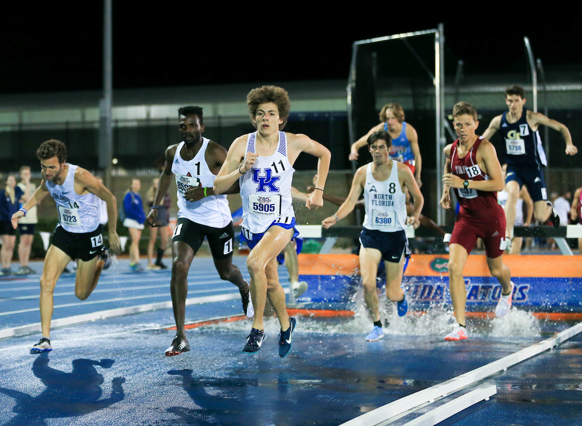 during the Pepsi Florida Relays at James G. Pressly Stadium on Friday, March 29, 2019 in Gainesville, Fla. (Photo by Matt Stamey)