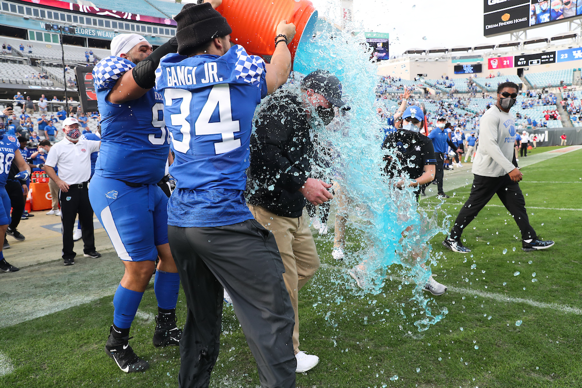 COACH MARK STOOPS.

Kentucky beats NC State, 23-21, to win the TaxSlayer Gator Bowl.

Photo by Elliott Hess | UK Athletics