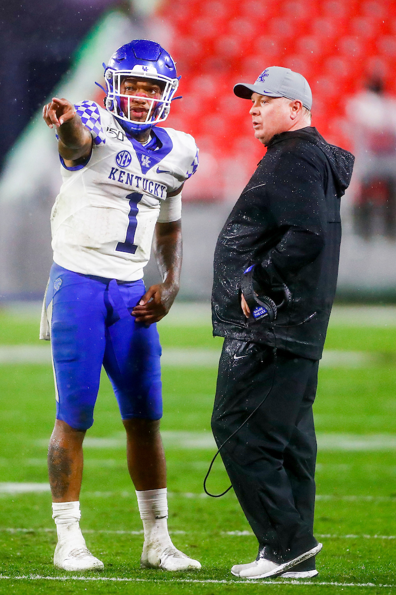 Lynn Bowden. Mark Stoops.

Kentucky falls to Georgia 21-0.

Photo by Chet White | UK Athletics