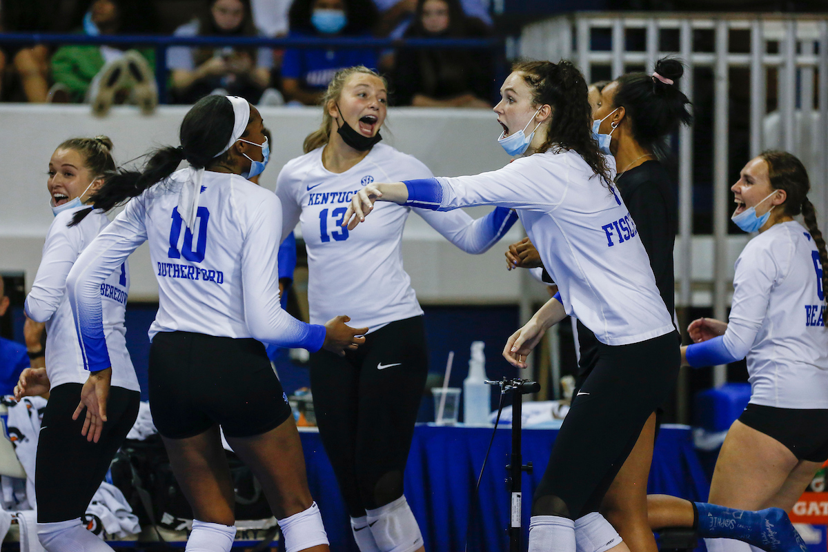Sophie Fischer and Erin Lamb.

Kentucky beats USC 3 - 0.

Photo by Sarah Caputi | UK Athletics