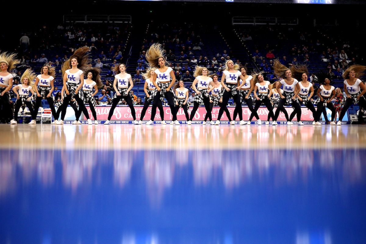 Dance team. 

Women's basketball beats Virginia 63-51 at Rupp Arena on Thursday, November 15th, 2018.

Photo by Quinn Foster.