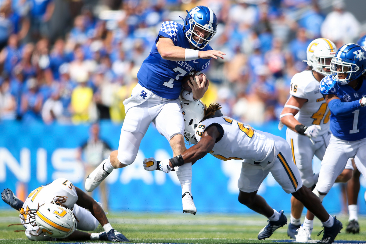 Will Levis.

Kentucky beats UTC 28-23.

Photo by Grace Bradley | UK Athletics