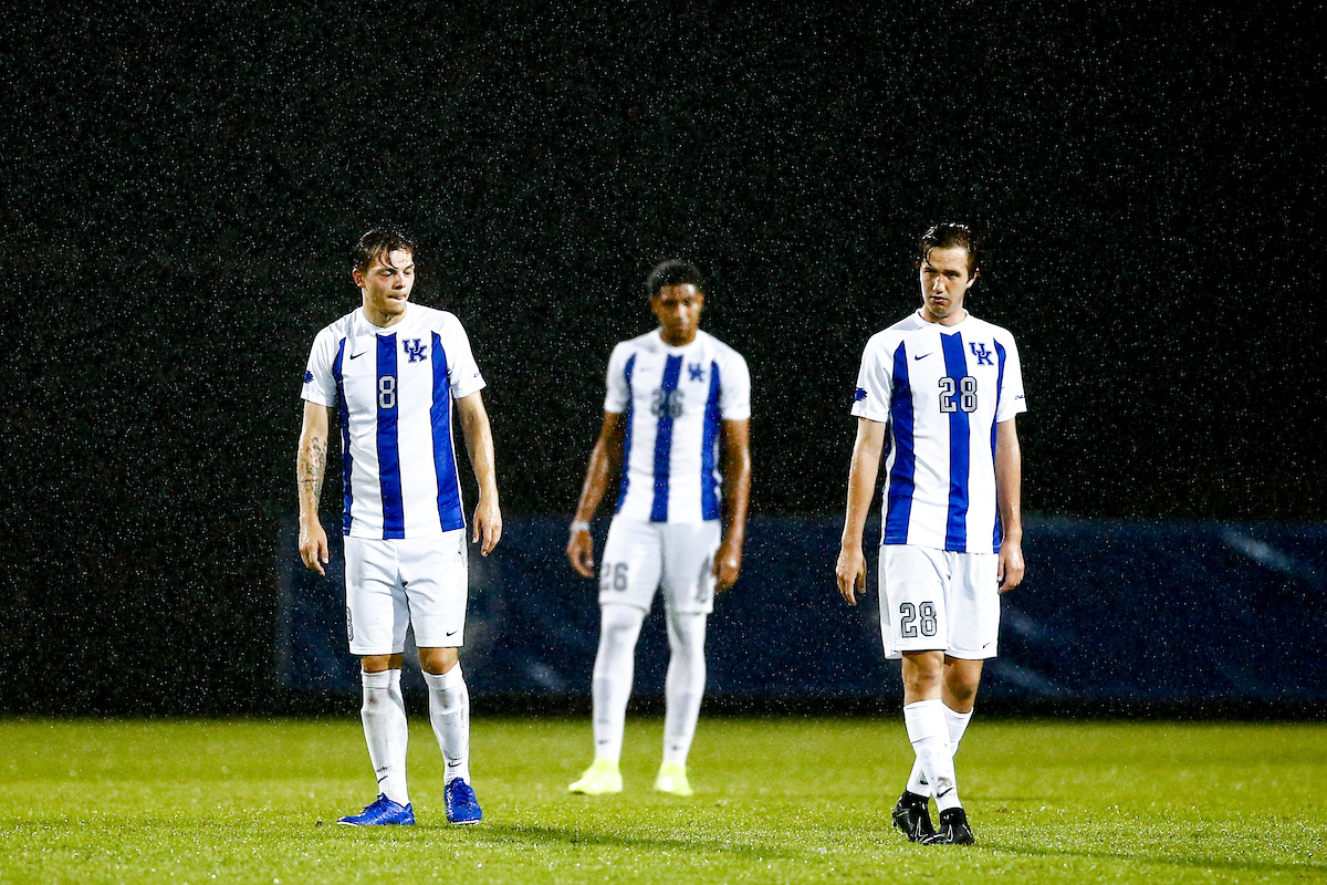 Rain. 

Kentucky defeats Wright State University 7-1. 

Photo by Eddie Justice | UK Athletics