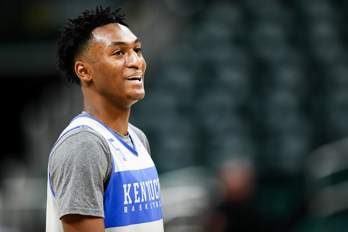 Immanuel Quickley.

Bankers Life Fieldhouse practice.


Photo by Elliott Hess | UK Athletics