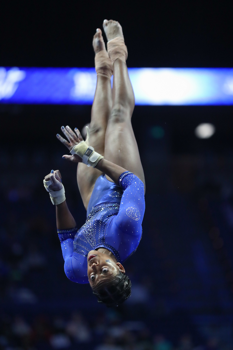 Kentucky beats Ball State, 196.525-194.750.

Photo by Tommy Quarles | UK Athletics