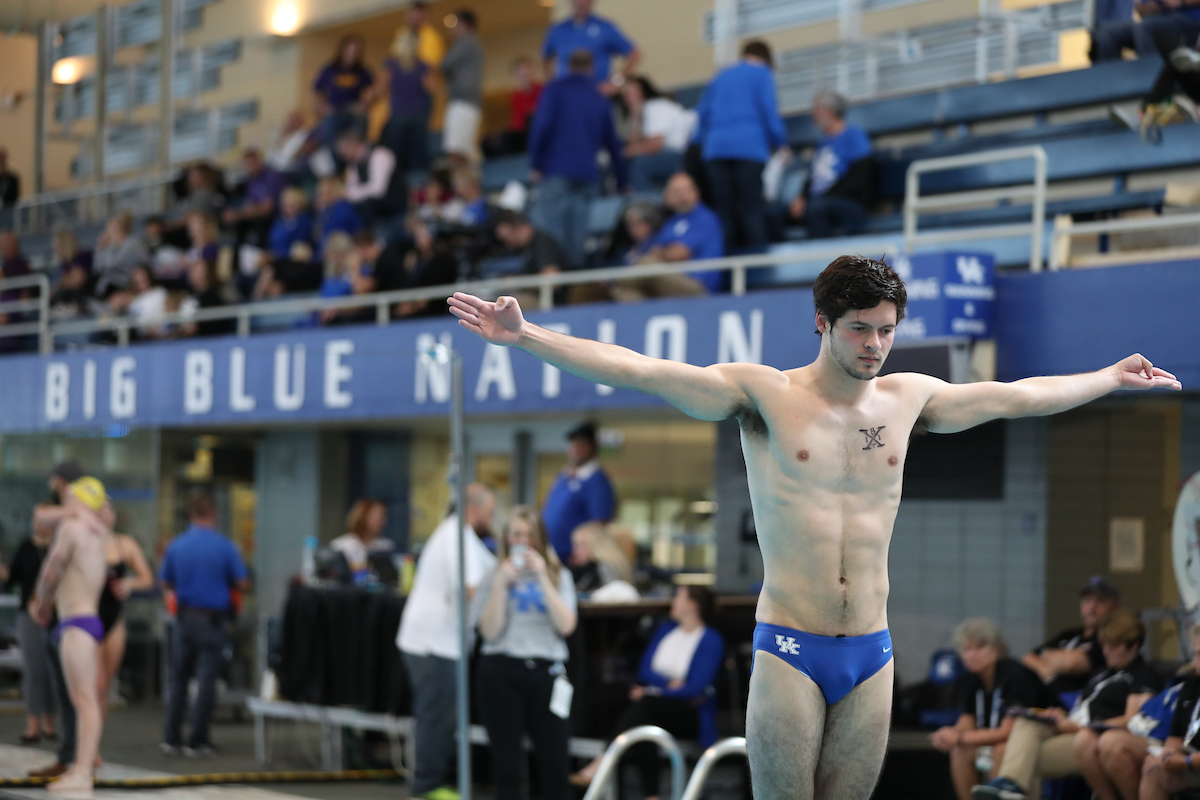 UK Swimming & Diving in action against LSU on Tuesday, October 23rd, 2018 at the Lancaster Aquatic Center in Lexington, Ky.

Photos by Noah J. Richter | UK Athletics