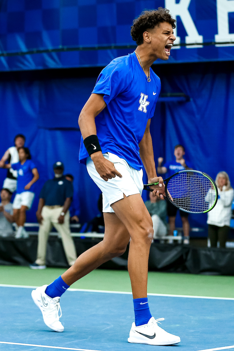 Gabriel Diallo. Celebration.

Kentucky vs NorthWestern University during the 2nd round of the NCAA tournament.

Photo by Eddie Justice | UK Athletics