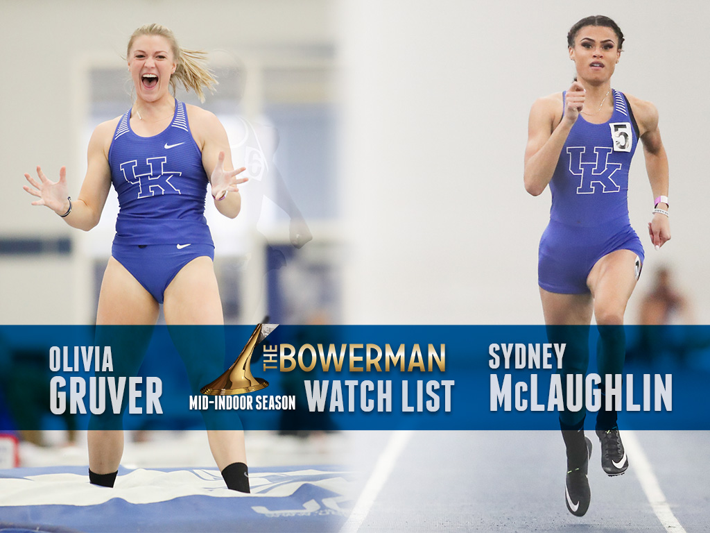 Gruver, McLaughlin on Mid-Indoor Season Bowerman Watch List