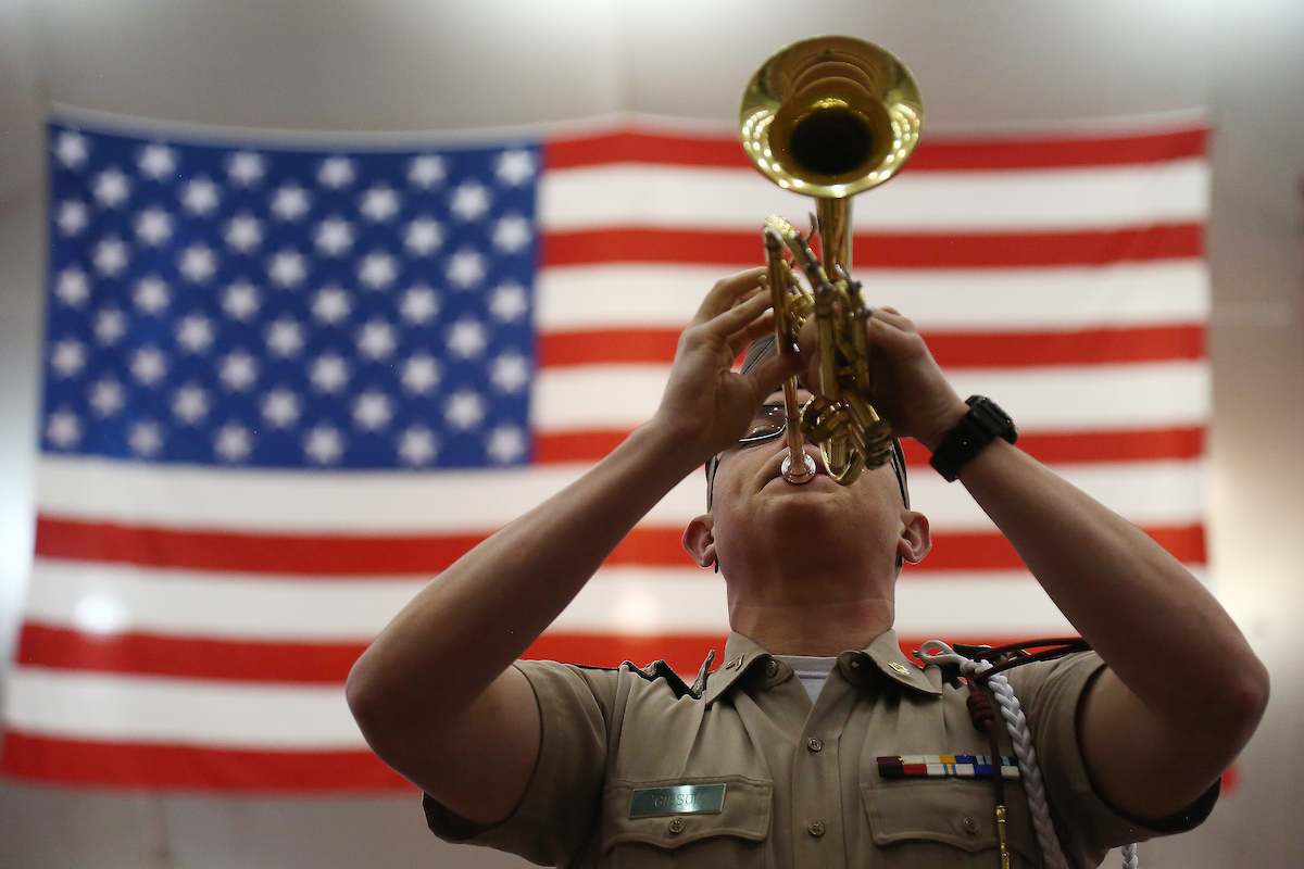 National Anthem.

The University of Kentucky track and field team competes in day two of the 2018 SEC Indoor Track and Field Championships at the Gilliam Indoor Track Stadium in College Station, TX., on Sunday, February 25, 2018.

Photo by Chet White | UK Athletics