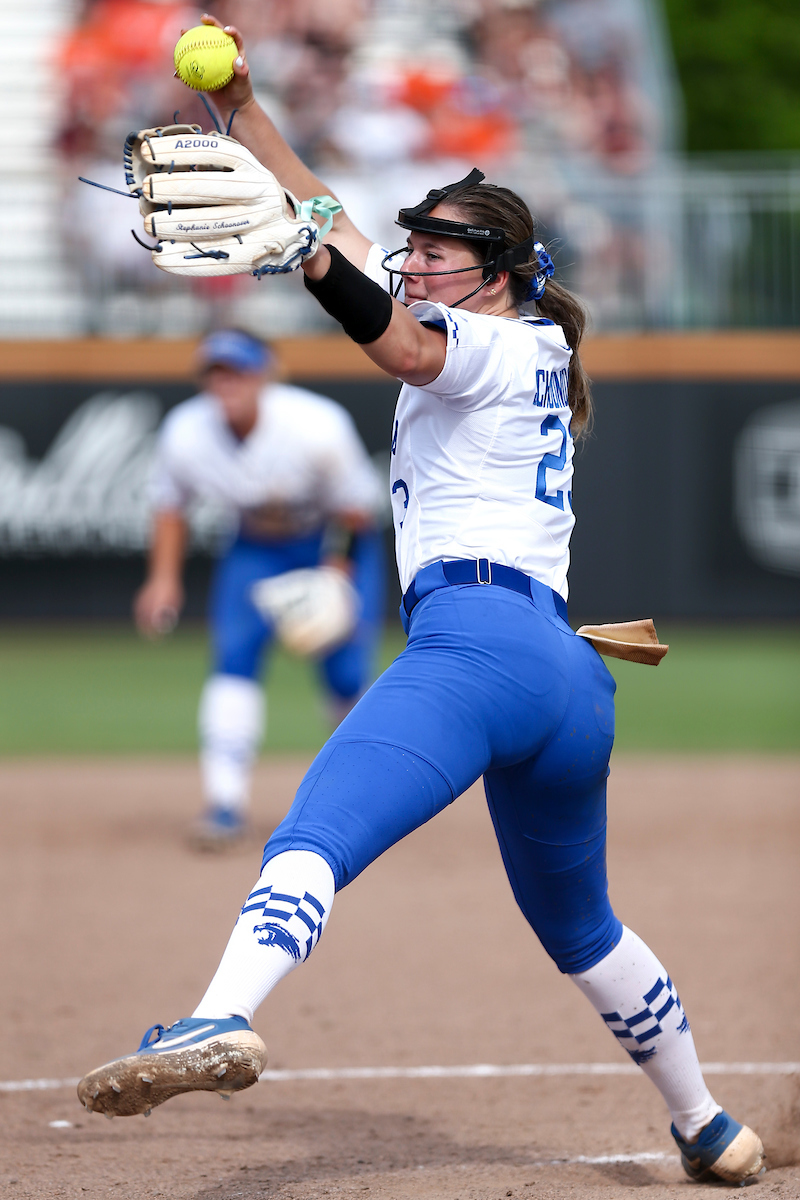 Stephanie Schoonover.

Kentucky falls Virginia Tech 4-5.

Photo by Grace Bradley | UK Athletics