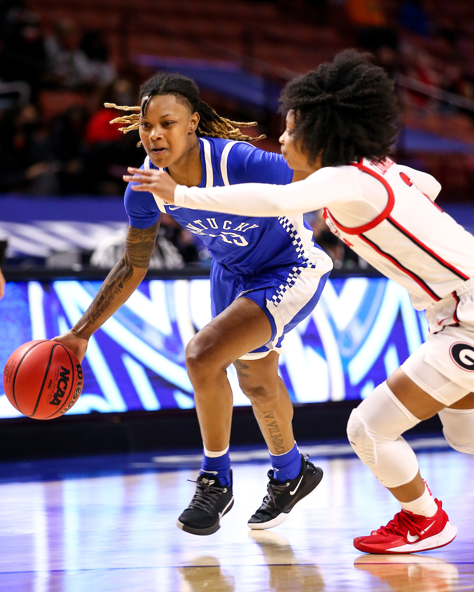 Jazmine Massengill. 

Kentucky loses to Georgia 78-66 at the SEC Tournament. 

Photo by Eddie Justice | UK Athletics