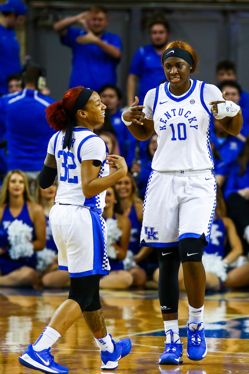 Rhyne Howard. Jaida Roper. 

Kentucky beat Mississippi State 73-62.

Photo by Sarah Caputi | UK Athletics