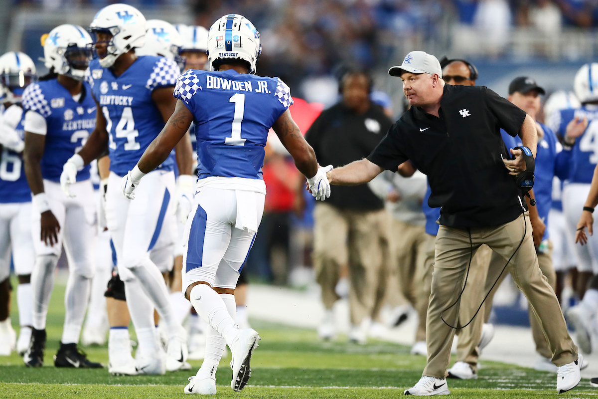 Lynn Bowden.


UK beat EMU 38-17.


Photo by Elliott Hess | UK Athletics