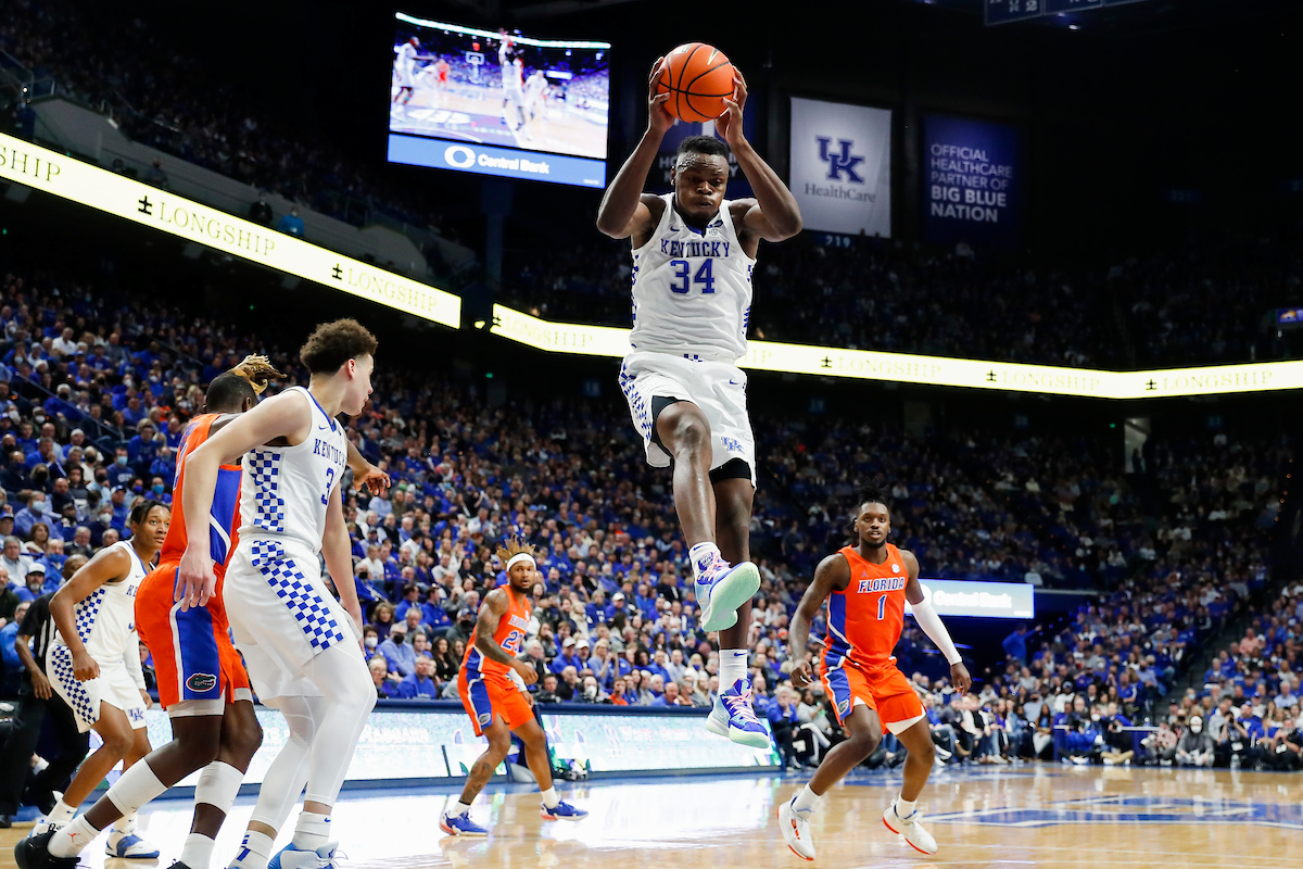 Oscar Tshiebwe.

Kentucky beat Florida 78-57.

Photos by Chet White | UK Athletics