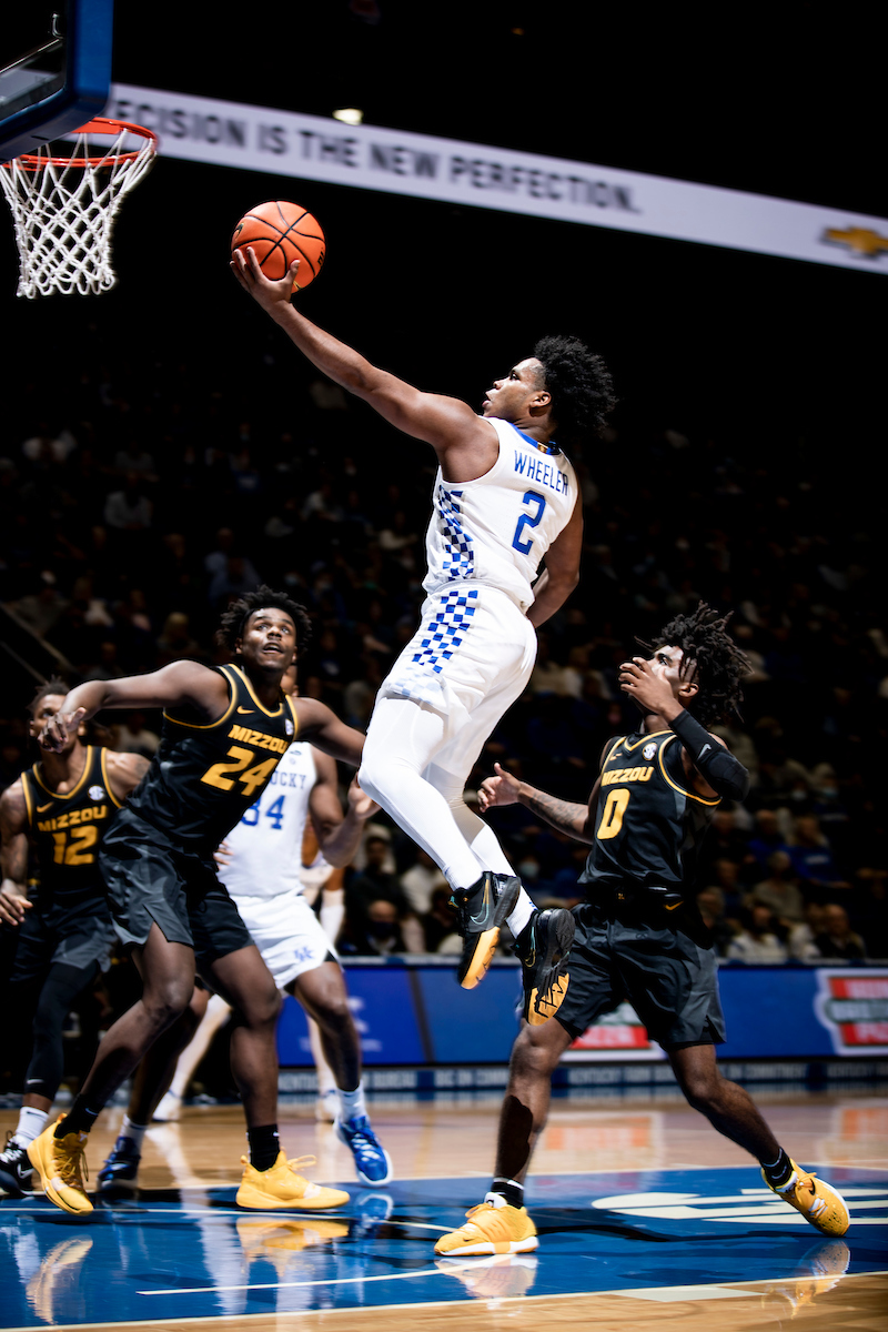 Sahvir Wheeler.

Kentucky beat Missouri 83-56.

Photos by Chet White | UK Athletics