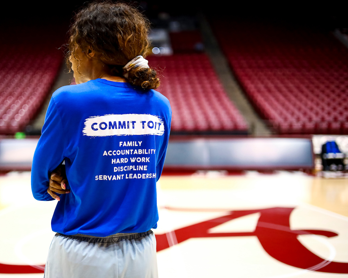Kyra Elzy.

Kentucky at Alabama shootaround.

Photo by Eddie Justice | UK Athletics