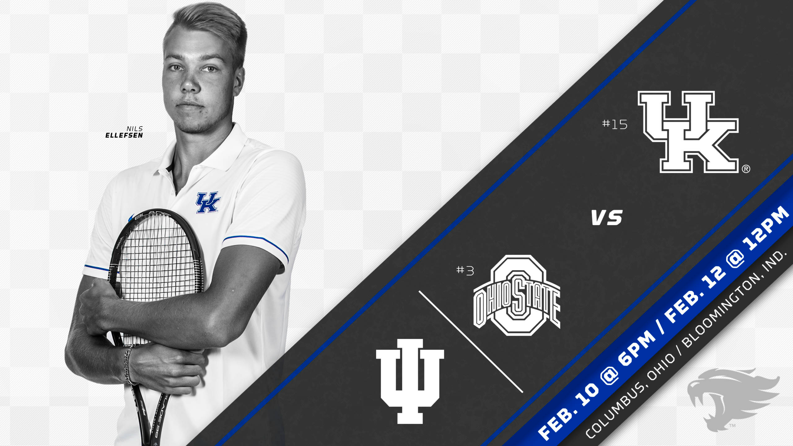 No. 15 Kentucky Men’s Tennis Faces Big Ten Opponents Ohio State and Indiana This Weekend