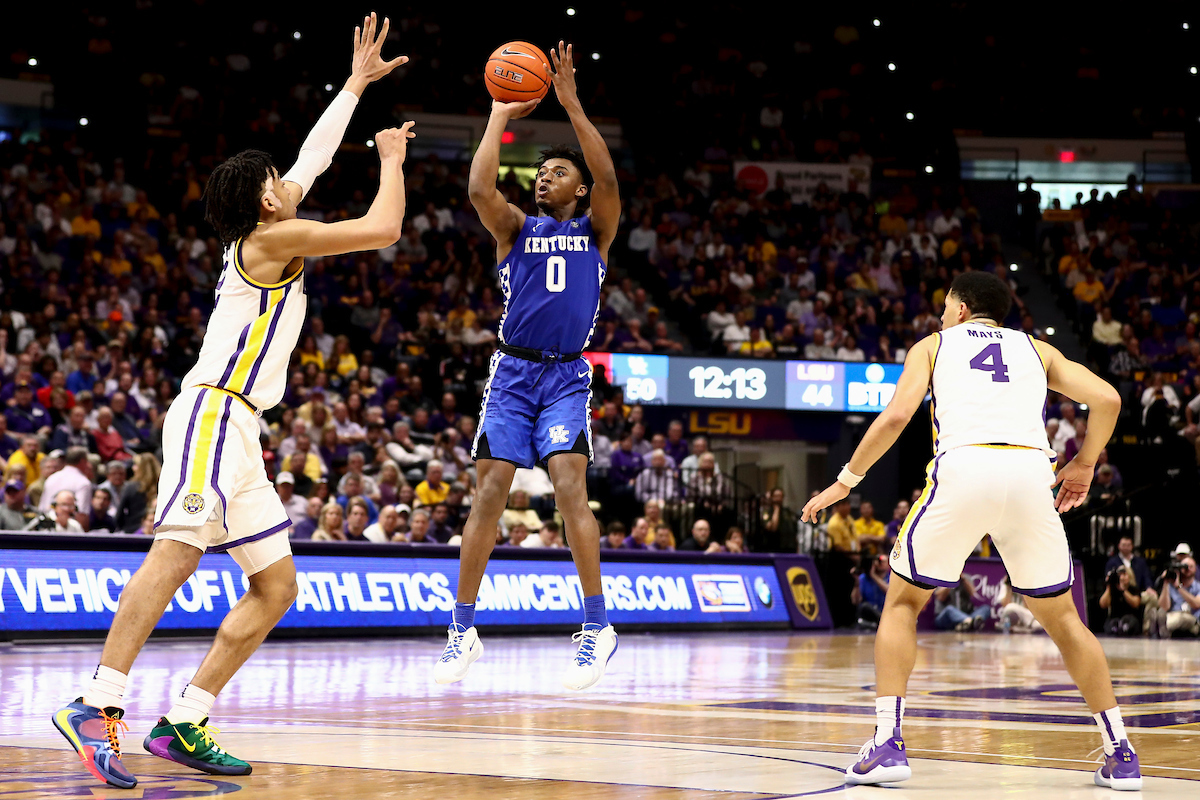 Ashton Hagans.

Kentucky beat LSU 79-76.

Photo by Chet White | UK Athletics